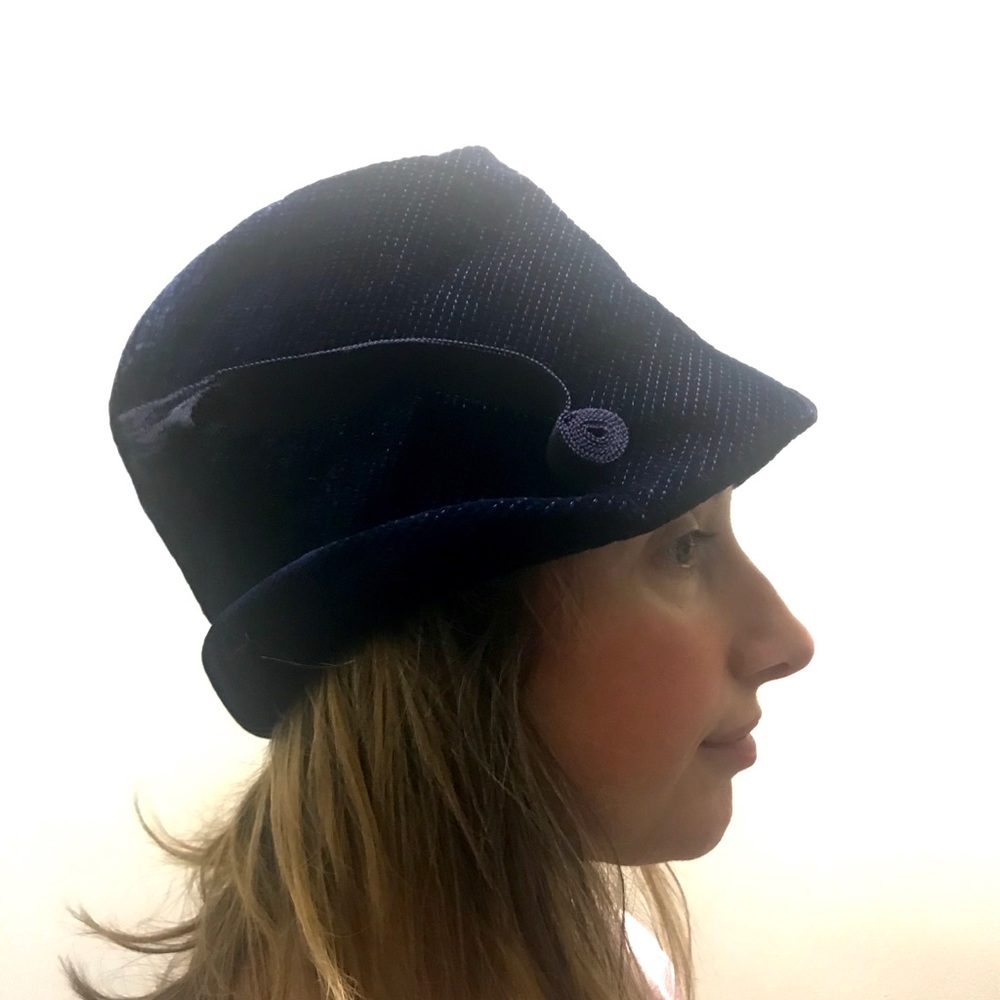 Yves Saint Laurent braided velvet hat